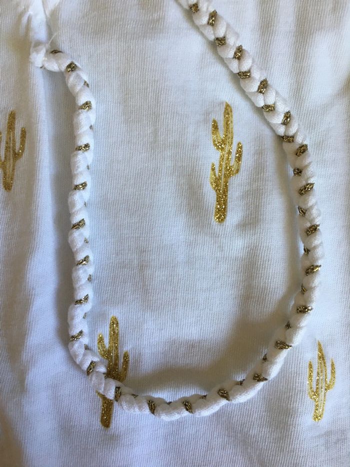 Débardeur blanc doré ananas promod - photo numéro 3