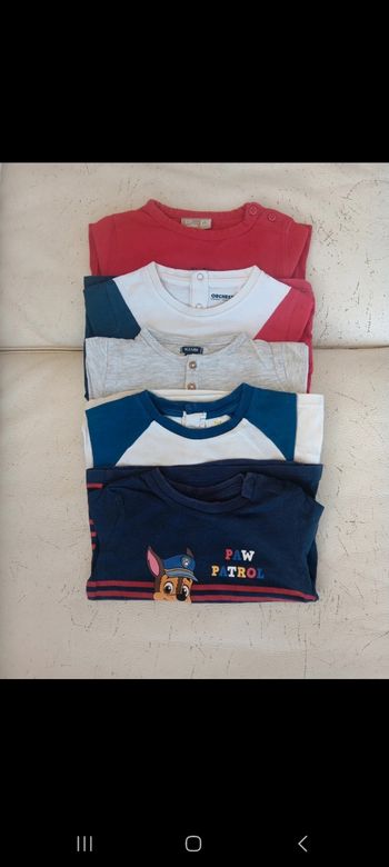 Lot tee-shirts 18 mois