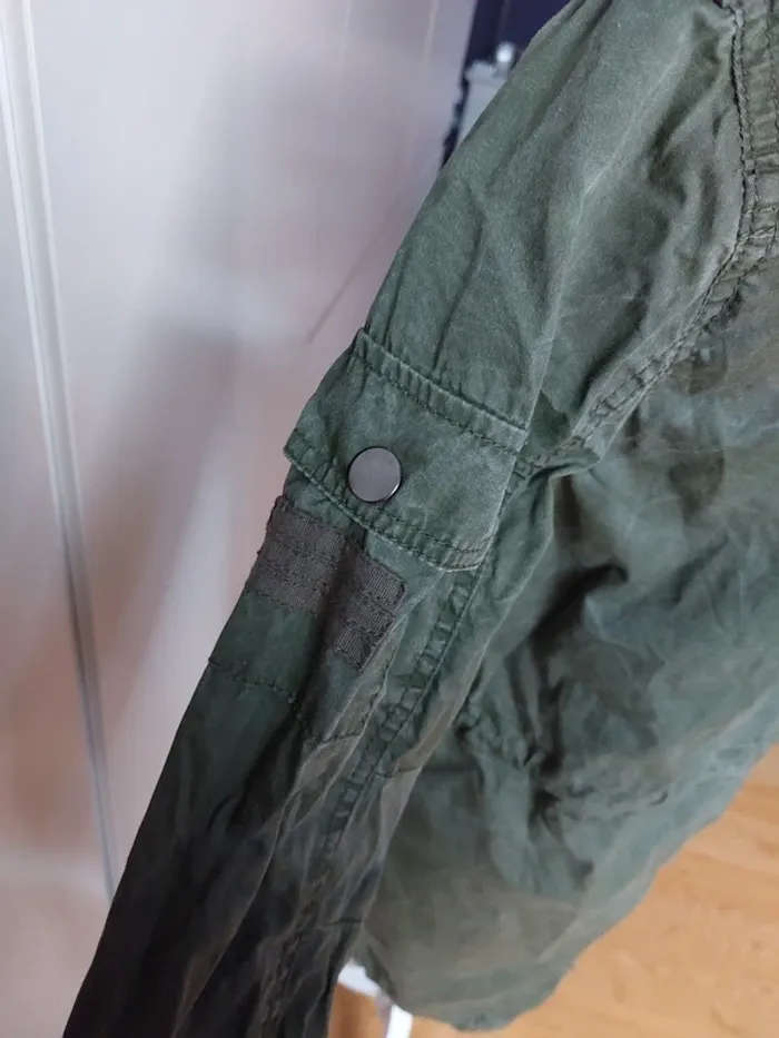 Parka non doublée kaki en coton - photo numéro 12