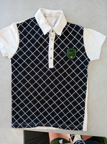 Polo noir et blanc rayé taille S/36