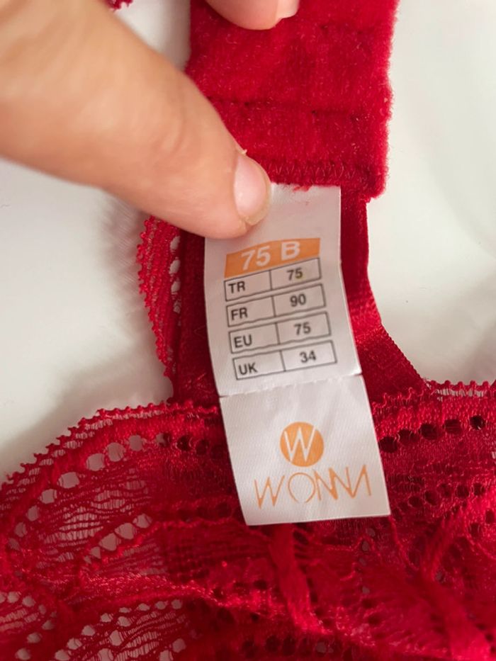 Ensemble en dentelle rouge 75B/S - photo numéro 7