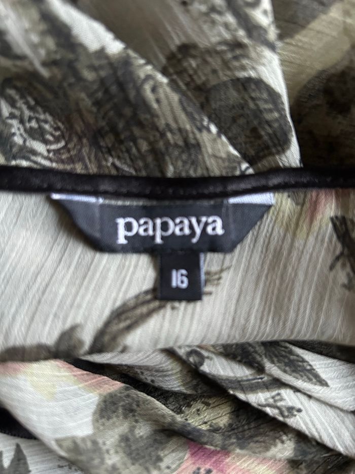 Tunique Kimono voile fleuri 44 Papaya - photo numéro 4