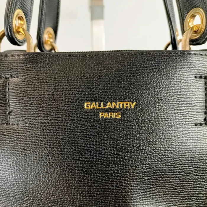 Sac noir Gallantry Paris porté main/fépaule zippé à anses rigides S039 - photo numéro 3
