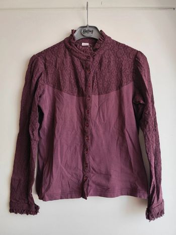 Chemise en coton longues manches en dentelle taille 38/40 les 3 suisses