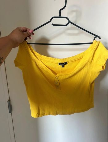 Crop top jaune taille L