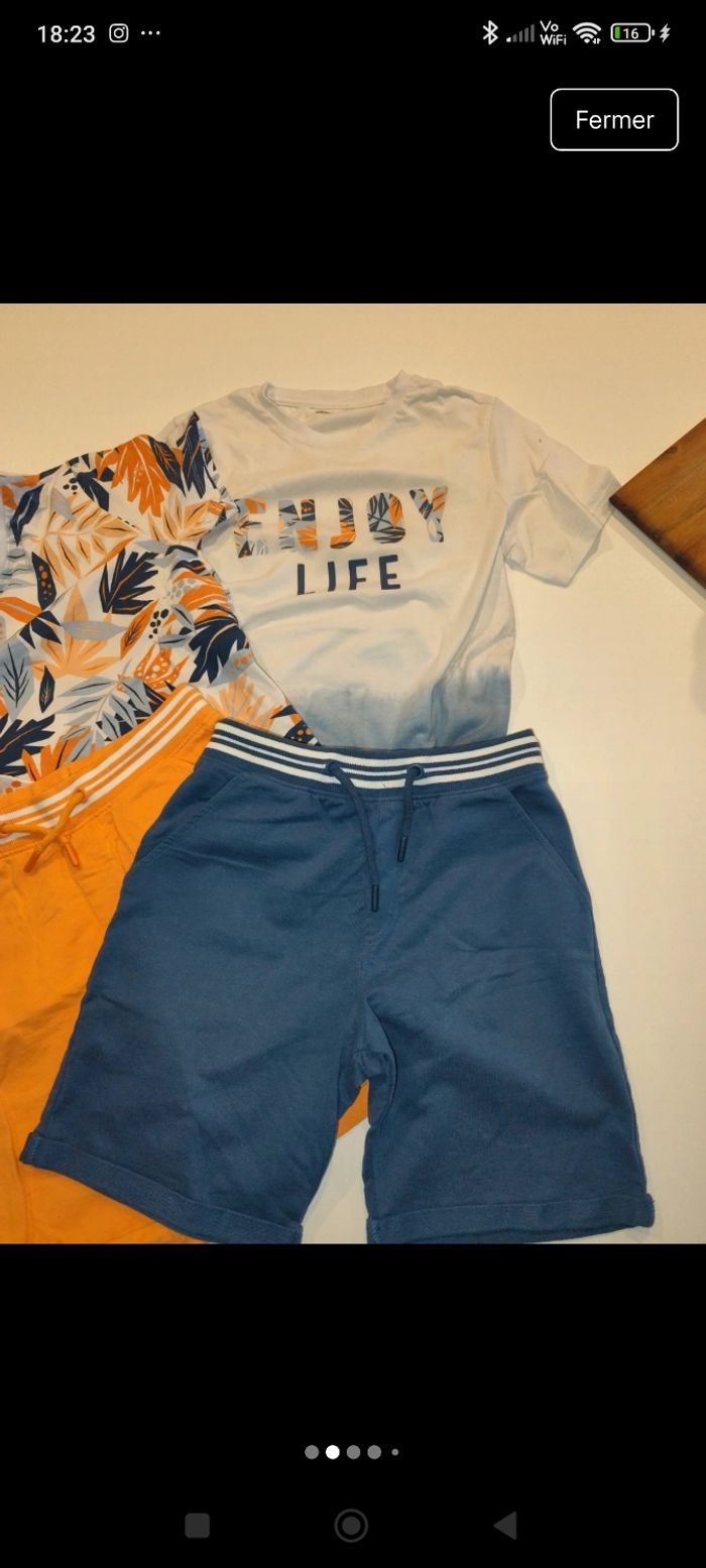 Lot ensemble été garçon 9 10 ans - photo numéro 2