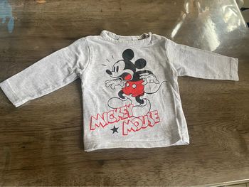 T-shirt manche longue Mickey 3 mois
