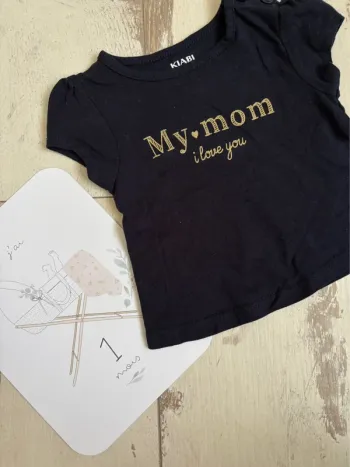 T-shirt « my mom I love you » 1 mois