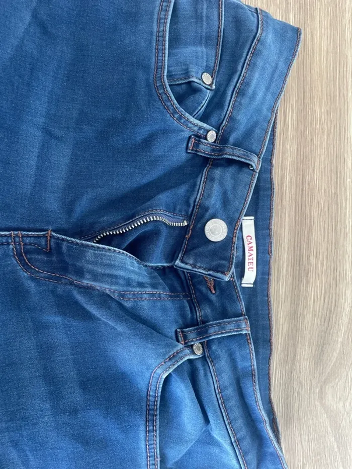Jean slim bleu délavé Camaïeu – femme - photo numéro 2