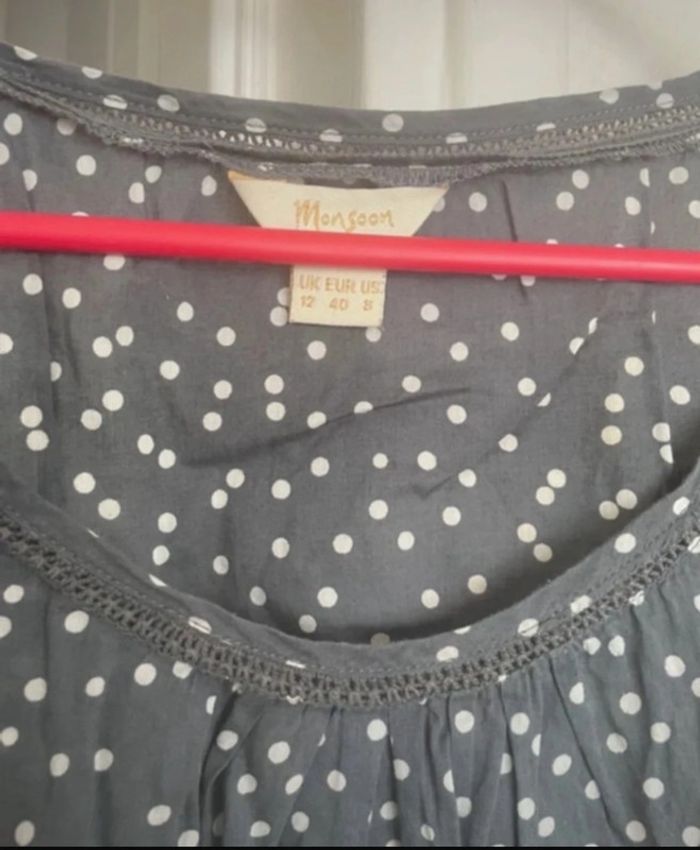 T-shirt à pois en coton Monsoon - photo numéro 3