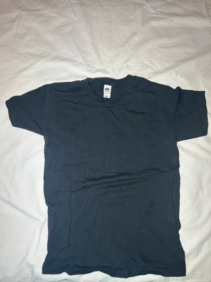 T-shirt noir  fruit of the loom