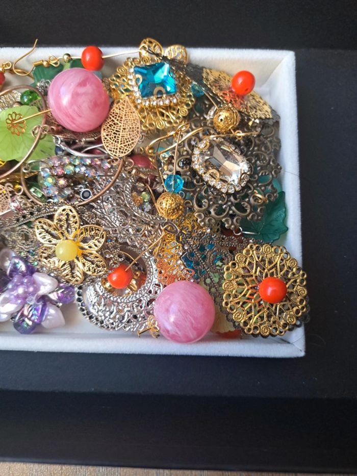 Lot de boucles d'oreilles pendante chic et élégante multicolore - photo numéro 11