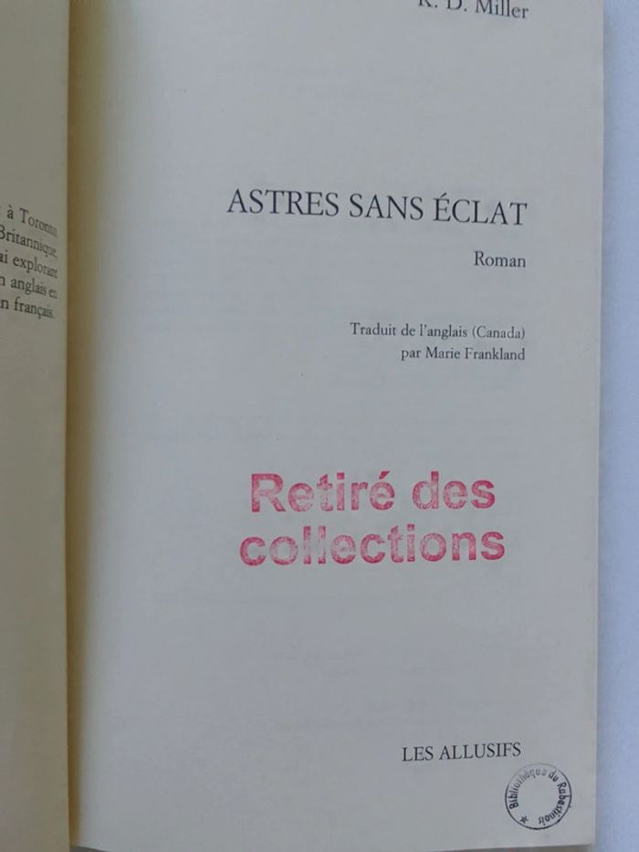 K.D. Miller - Astres sans éclat - photo numéro 3