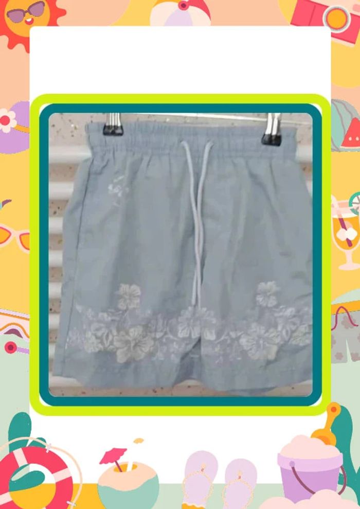 Maillot de bain / Short de bain bleu clair blanc Dynawork Taille 2 ans - photo numéro 2