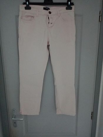 Jean 3/4 rose pâle