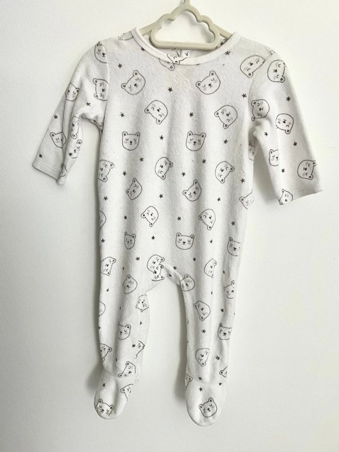 Pyjama une pièce en velours Tex 9 mois 71 cm