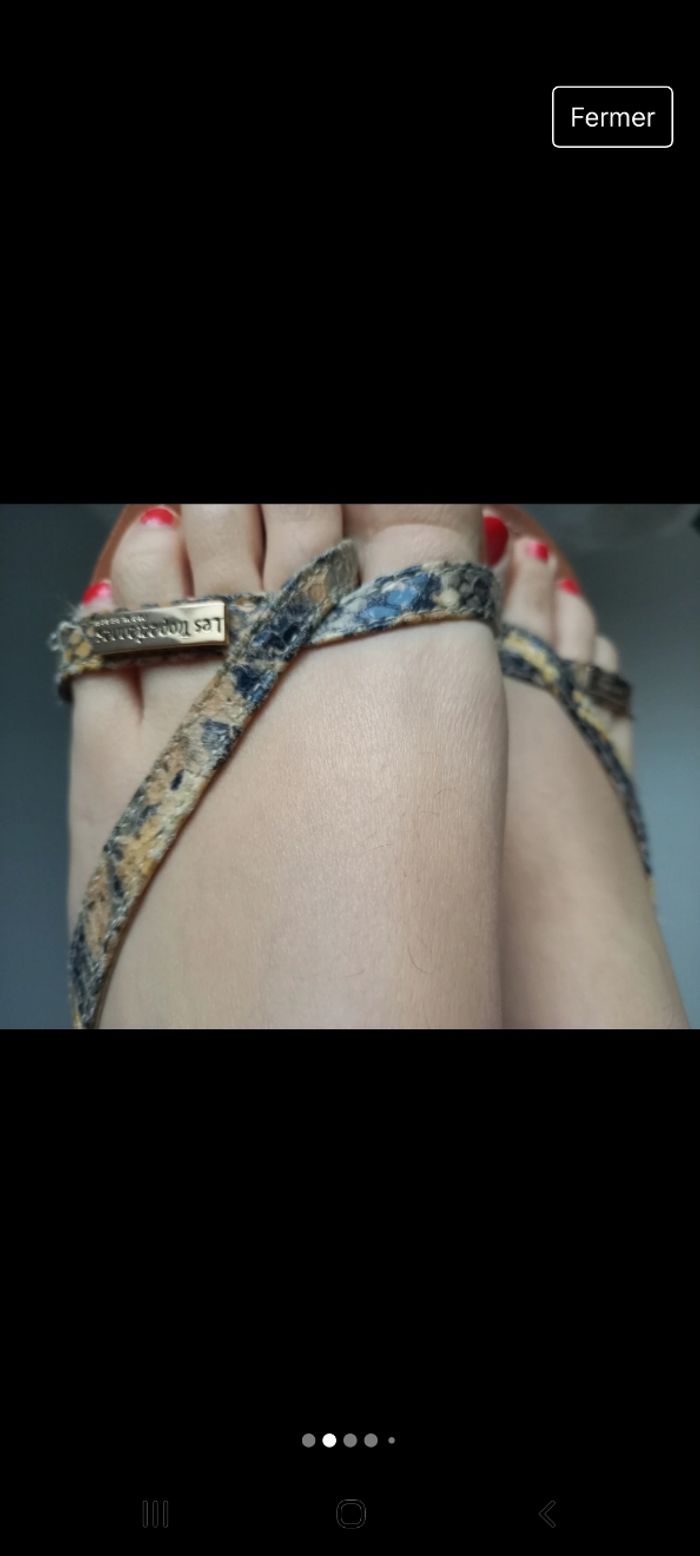 tropeziennes cuir serpent - photo numéro 3