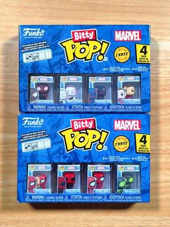 Lot de 2 Boîtes Funko Bitty Pop! Marvel - 8 Micro-Figurines (Dont 2 Chase)