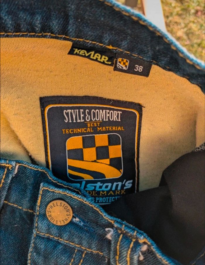 Jean moto kevlar taille 38 marque helstons - photo numéro 2