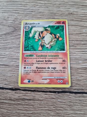 Carte pokémon Arcanin niv 53  1/111 année 2009