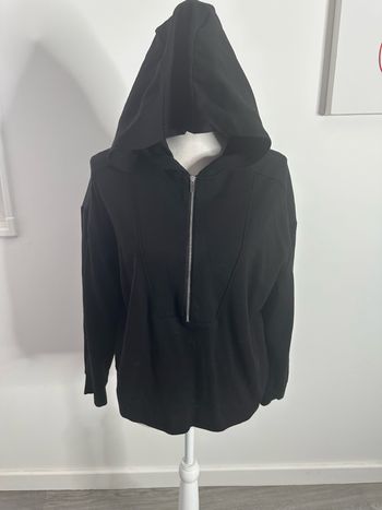 Sweatshirt oversize zip capuche noir Mango T38 M
