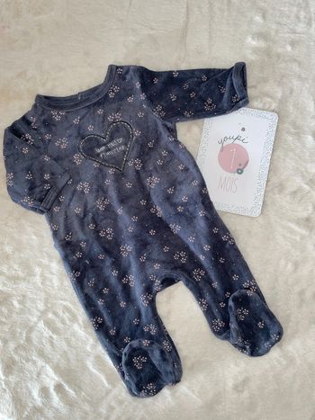 Pyjama velours 1mois