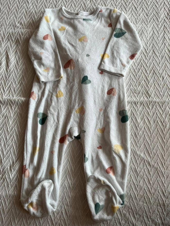 Pyjama blanc avec cœur