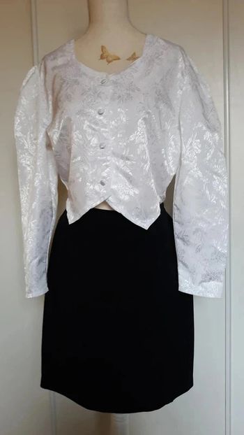 Jupe portefeuille droite noire Taille 40 (taille 3)