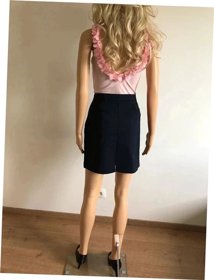Jupe bleue marine neuve Morgan taille 40 (taille petit) - photo numéro 9