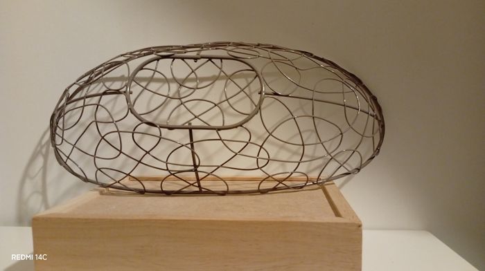 Corbeille déco métal coloris taupe - photo numéro 4