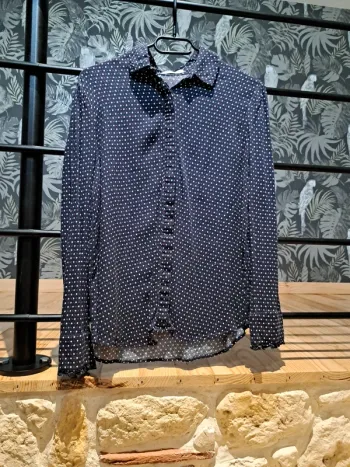 Chemise marine a motifs taille S