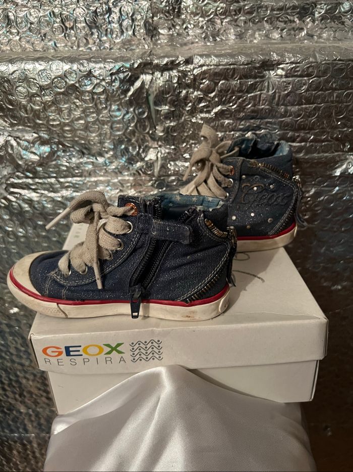 Paire de baskets en jean fille 26 marque Geox - photo numéro 2