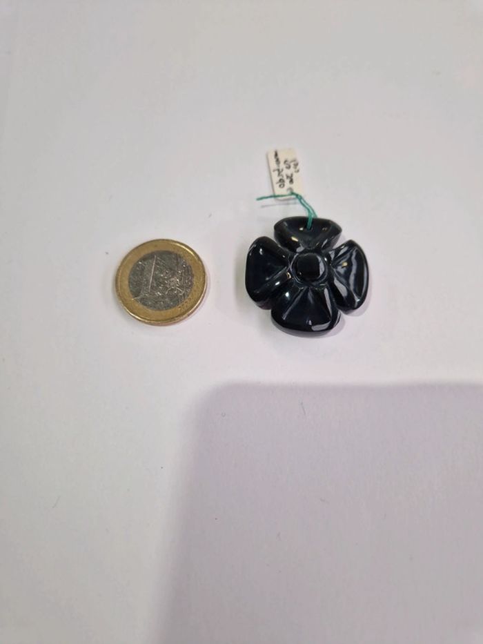 Pendentif obsidienne œil celeste toetihuacan