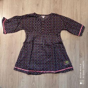 Blouse marron à pois 8ans Orch