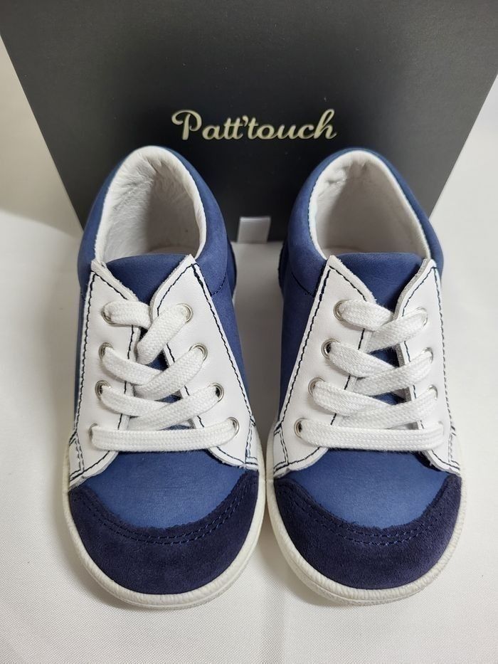 Basket garçon en cuir bleu Point 19 Made in France 🇨🇵 - photo numéro 5