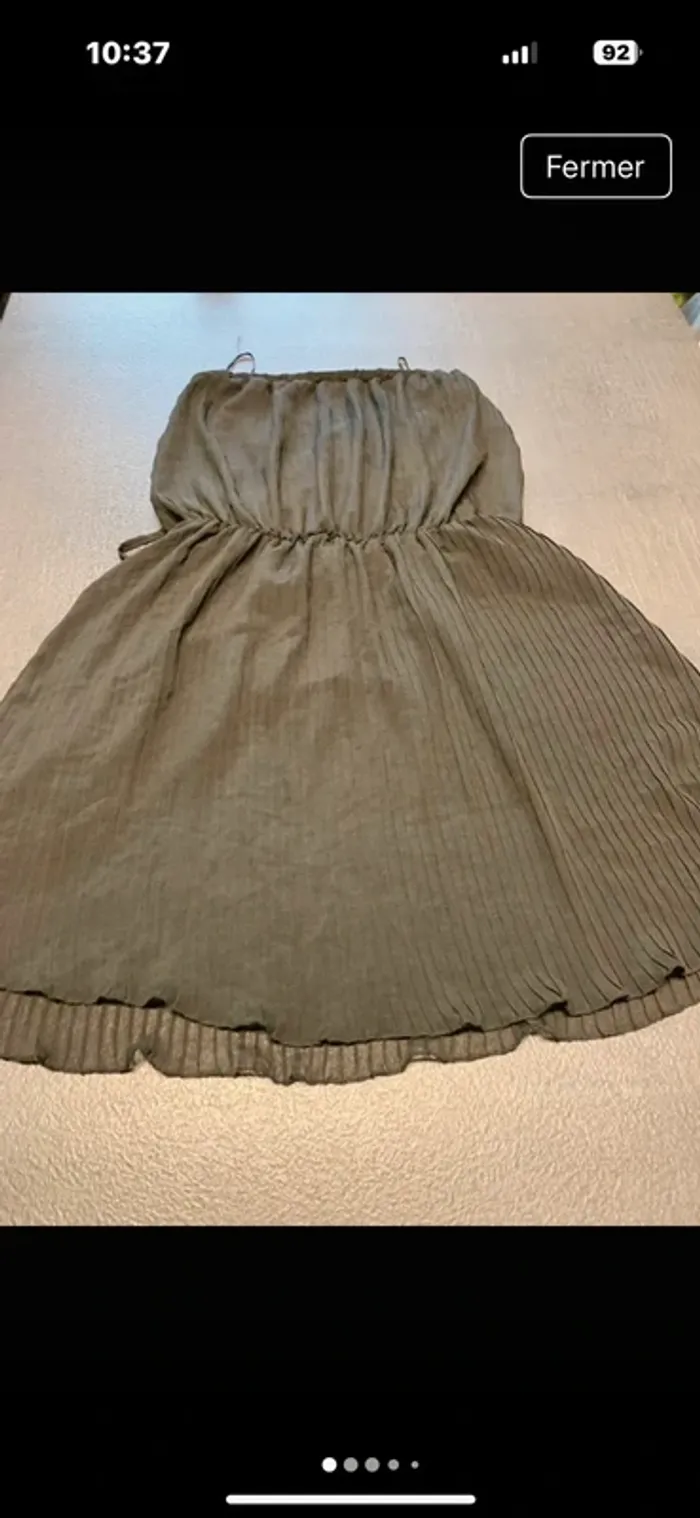 Robe bustier plissée Mim T40 – neuve