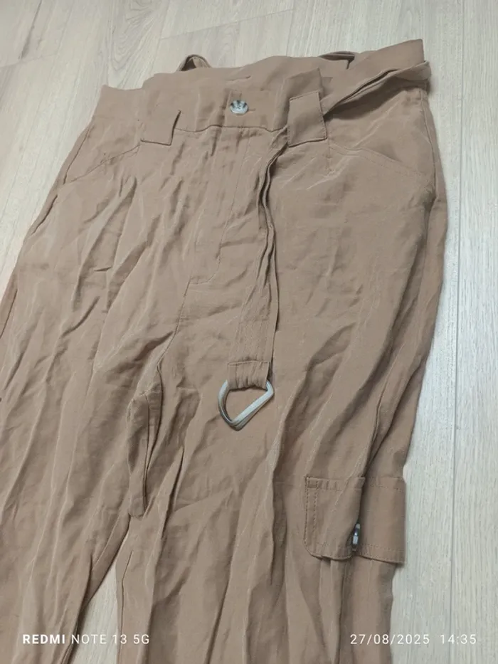 Magnifique pantalon cargo fluide marron taille xxxl Gémo - photo numéro 2