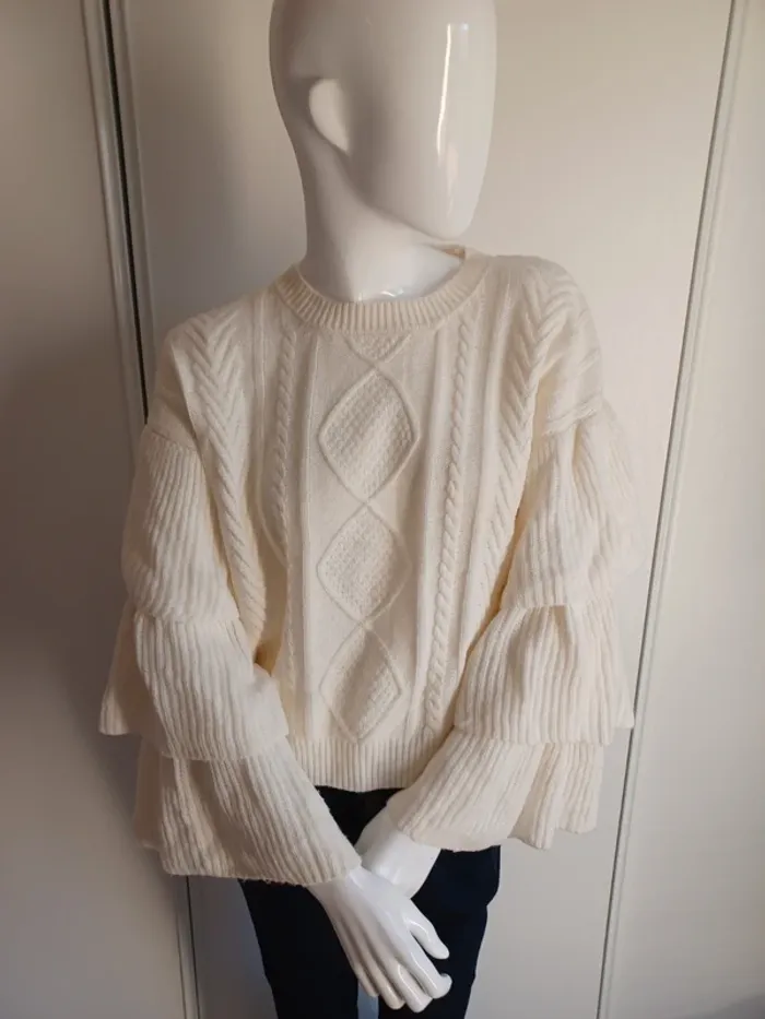 Pull manches à volants femme - photo numéro 3