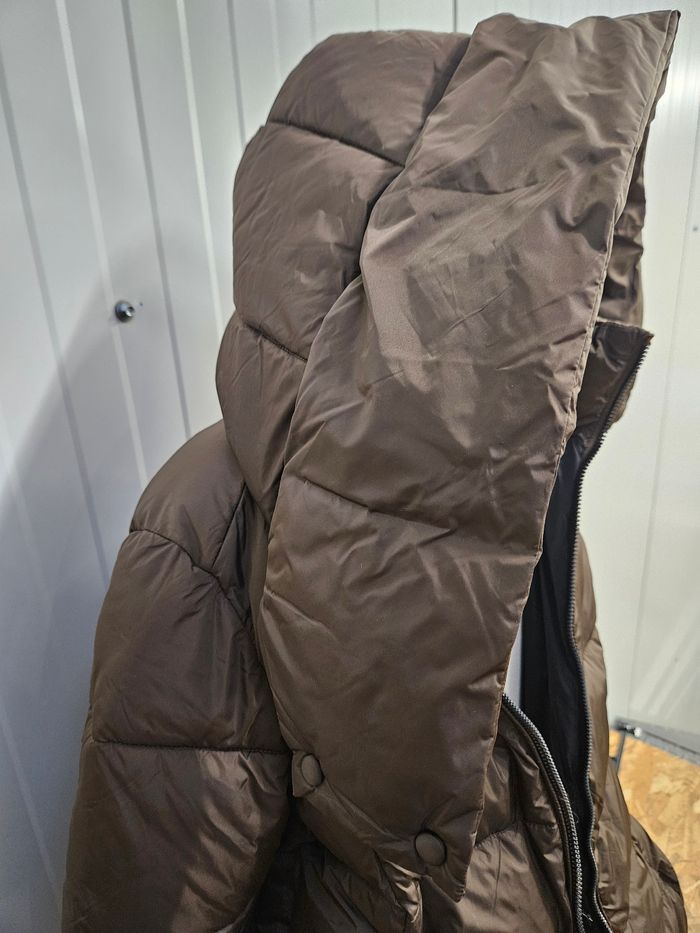 Doudoune longue a capuche marron femme  CMP - photo numéro 2