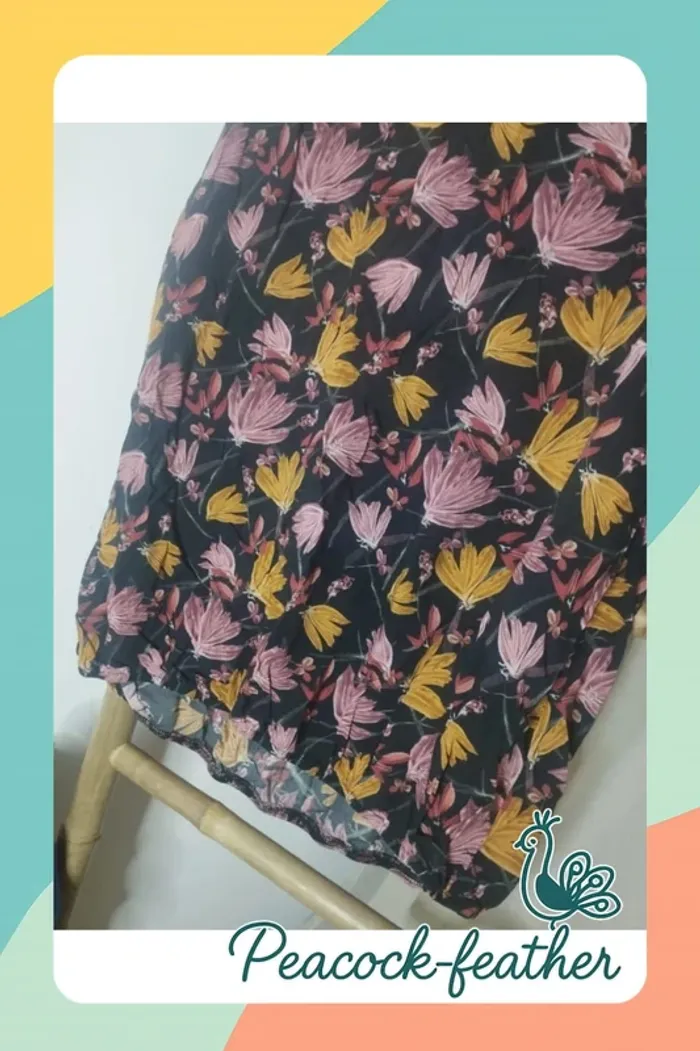 Haut débardeur fleuri noir 46 - photo numéro 6