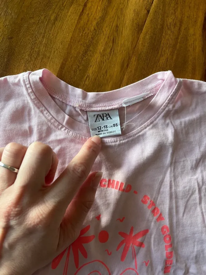 T-shirt rose Zara - photo numéro 2