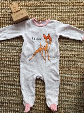 Pyjama velours Disney 6mois / 68cm