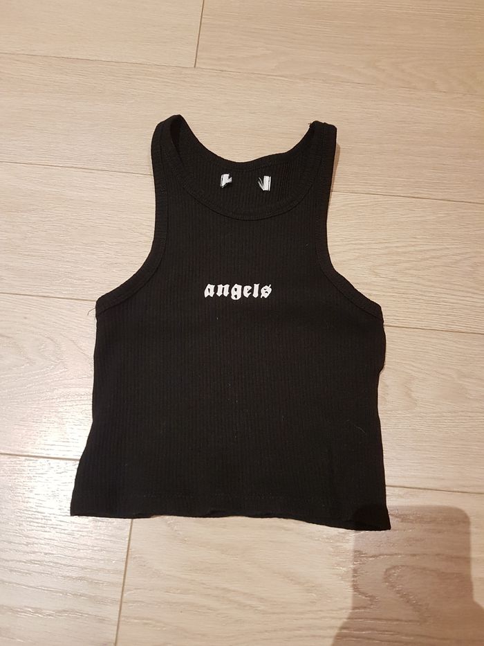 Débardeur noir (croc top)