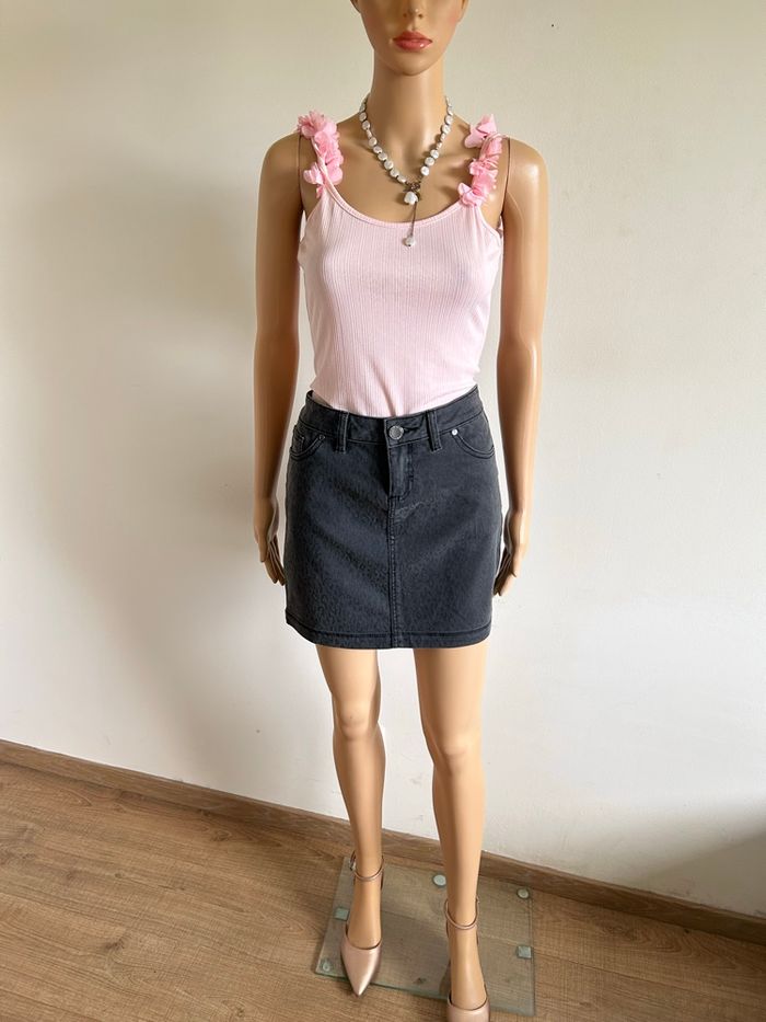 Jupe noire neuve en jean Morgan taille 38 (valeur 49€) - photo numéro 3