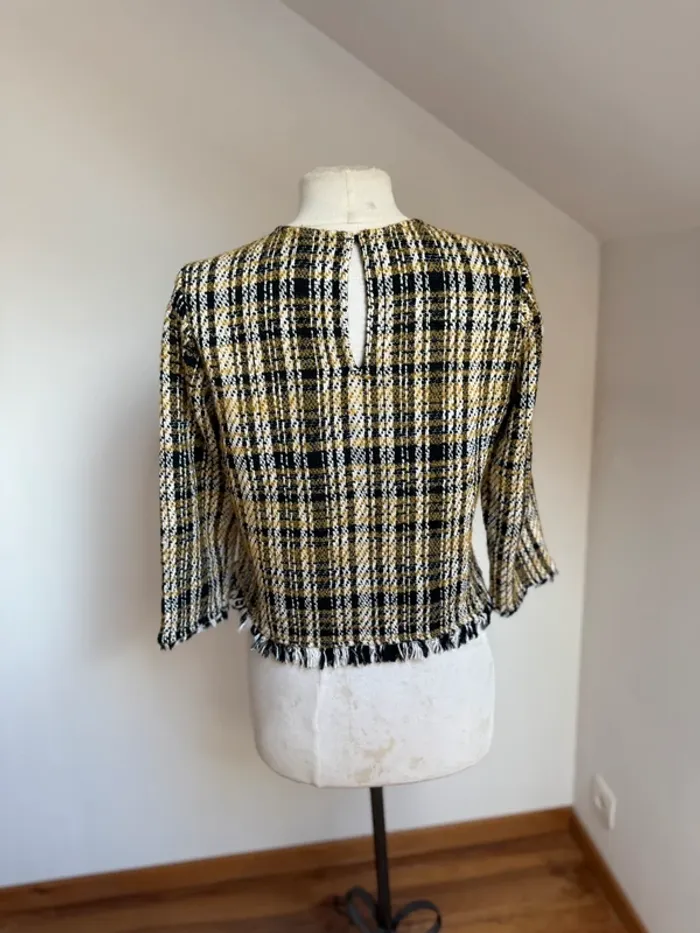 Superbe blouse pull en tweed neuf Zara 🌸 M 38 - photo numéro 5