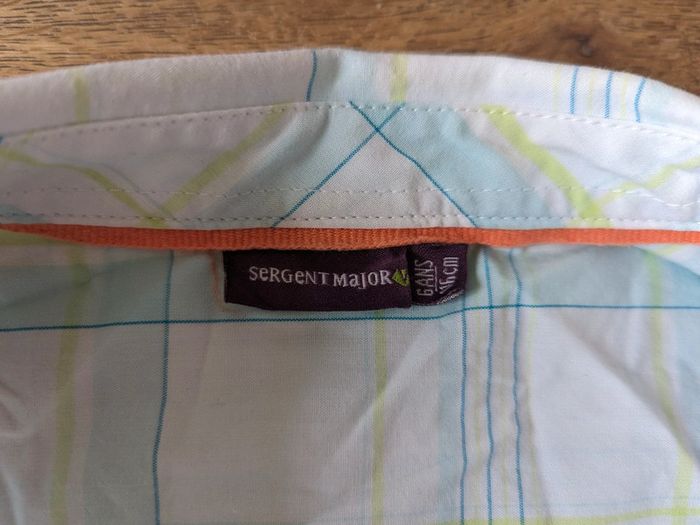 Chemise manche courte a carreaux sergent major - photo numéro 2