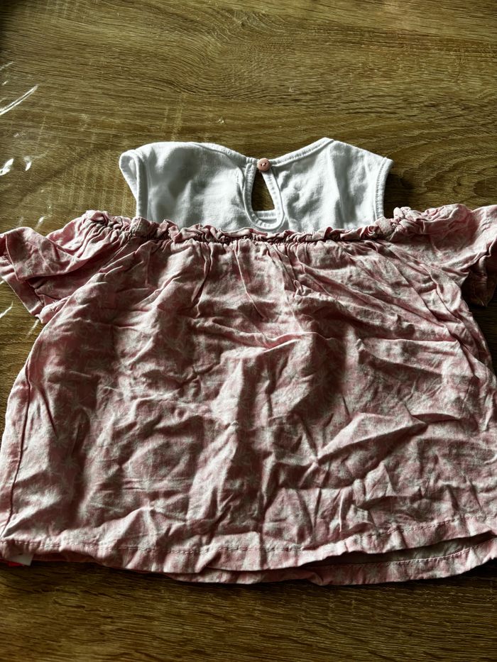 Tee shirt rose palmiers LULU Castagnette t.18m - photo numéro 4