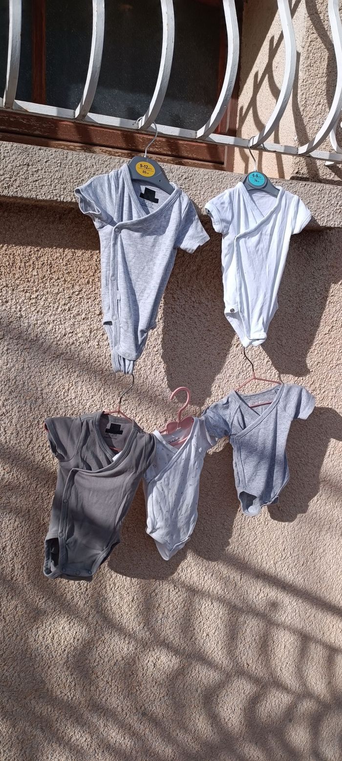 Lot de 5 bobies manches courte