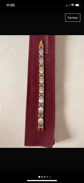 Bracelet bi color acier 316L vintage