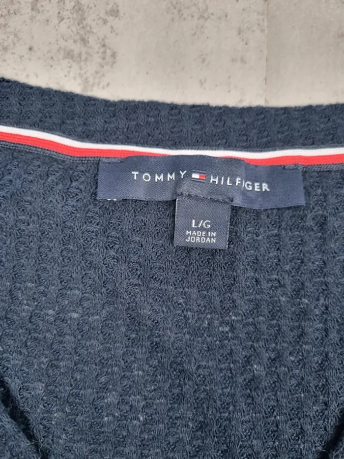 Chemisier fin bleu marine Tommy Hilfiger – Taille L Femme (mesures en photos) - photo numéro 6